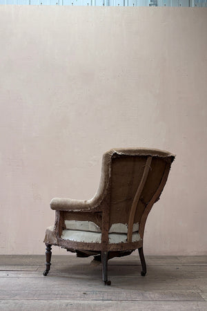 Large 19th century armchair 'as is' (or £1,300 re-upholstered, ex. fabric)