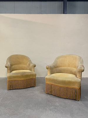 Pair of crapaud armchairs 'as is'