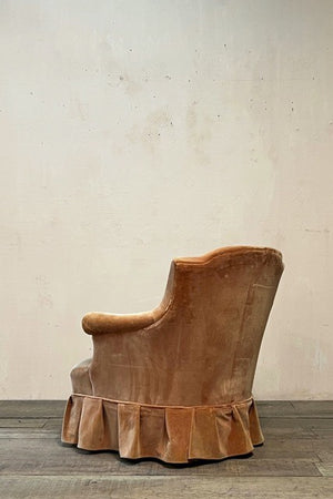Chapeau de gendarme armchair with skirt 'as is' (or £1,200 inc re-upholstery, ex. fabric)