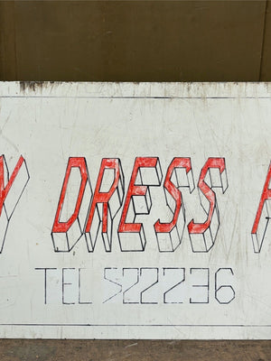 Fancy dress sign