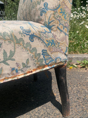 Pair of slipper chairs (Re-upholstered, ex. fabric) (Reserved)
