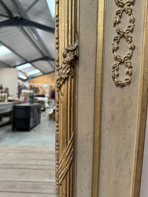 Large mirror with gilded crest