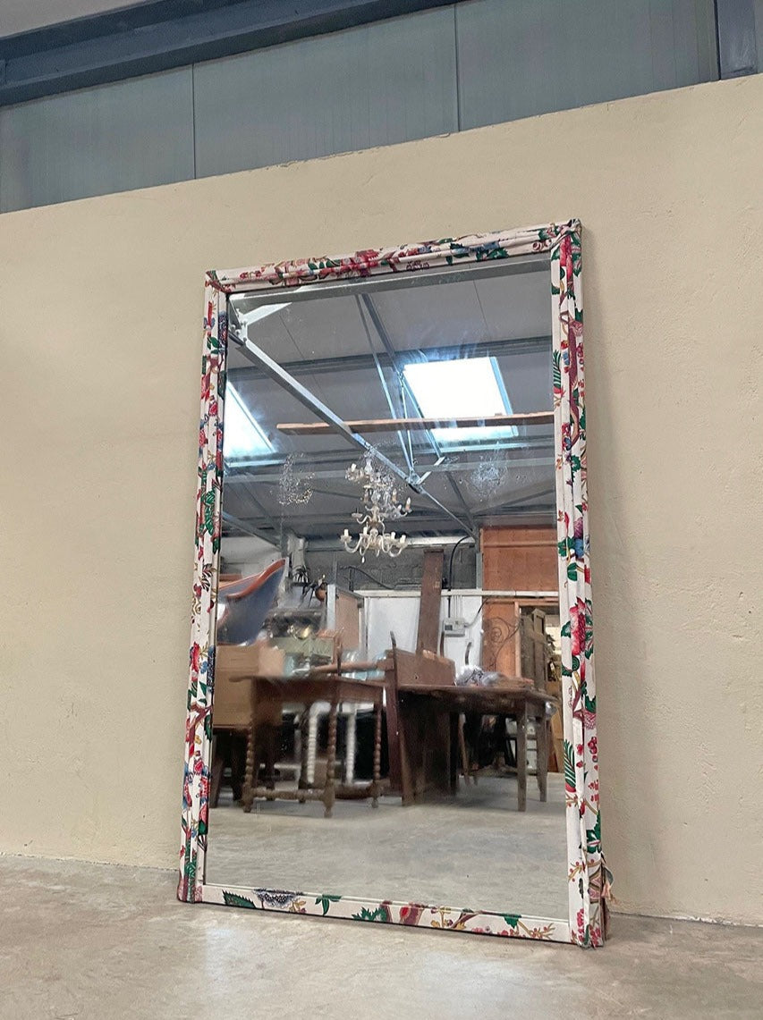 Fabric covered mirror