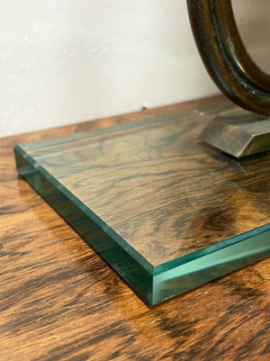 Brass frame mirror