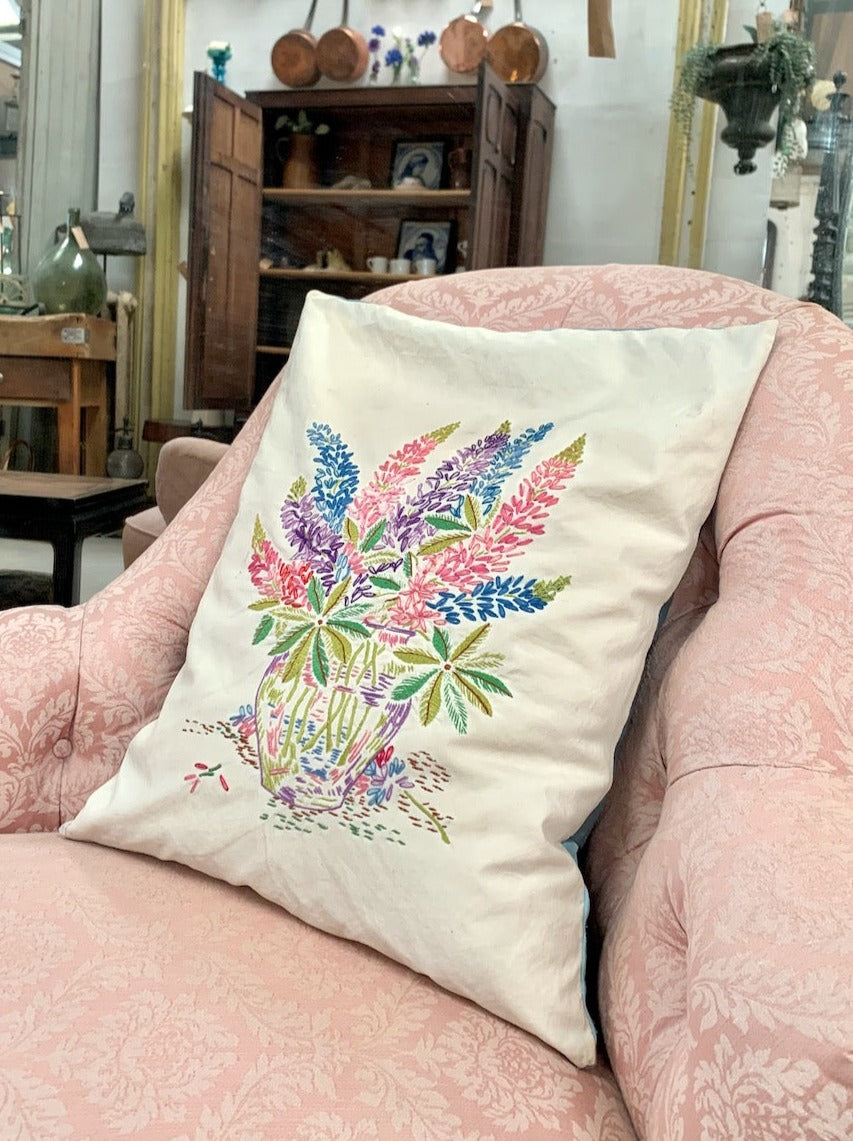 Embroidered cushion