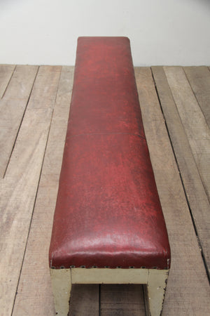 Mid 19th century bench (inc. re-upholstery, ex. fabric)