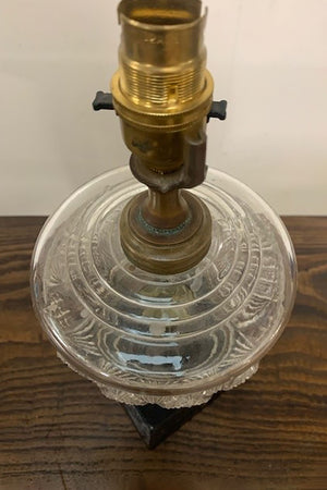 Glass globe table lamp base