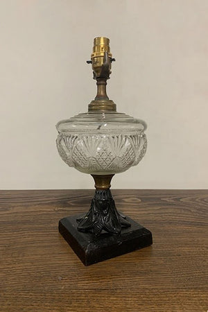 Glass globe table lamp base