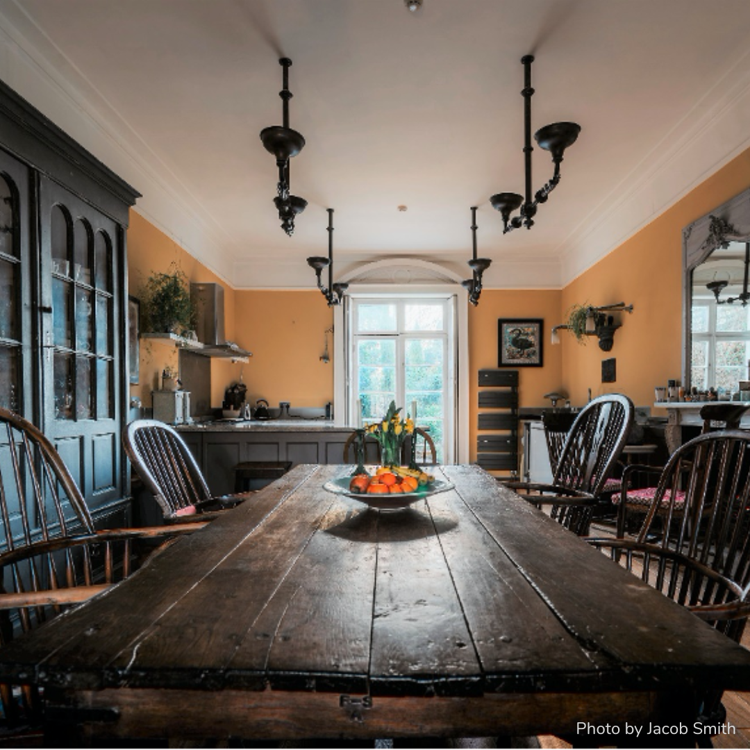 Antique wood kitchen top table