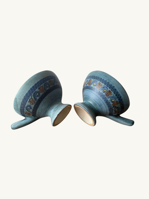 Pair of blue cups