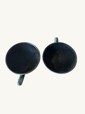 Pair of blue cups