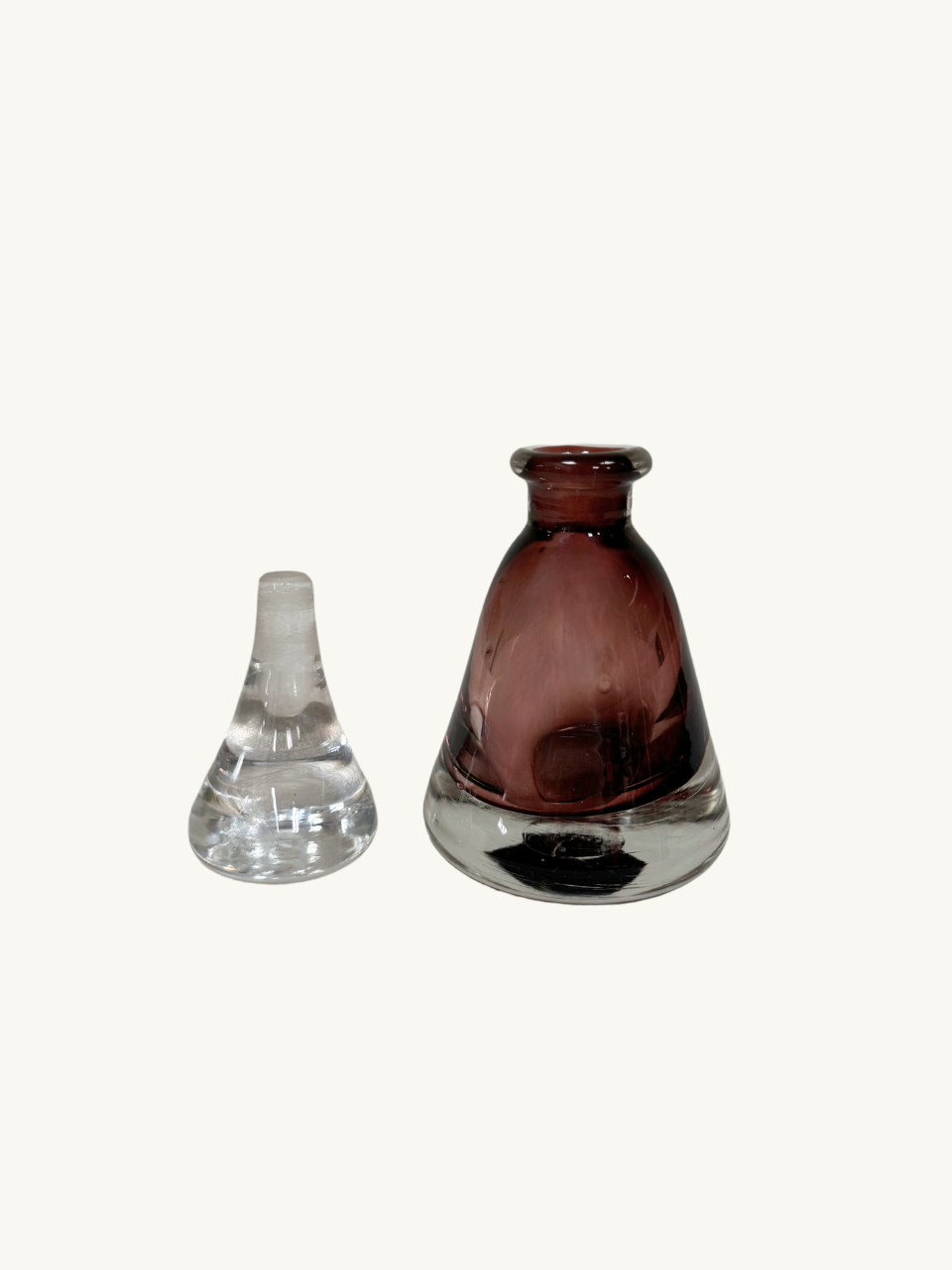 Purple glass decanter