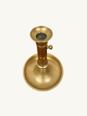 Brass candleholder with base