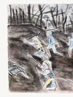 Painting of WW1 scene