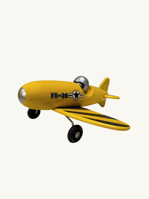 Yellow toy plane by Vilac