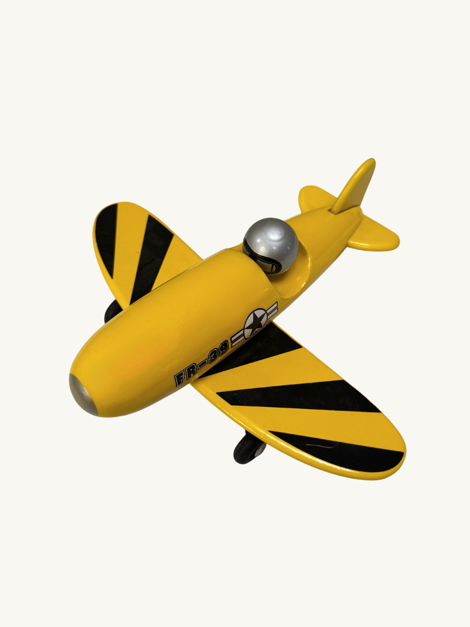 Yellow toy plane by Vilac