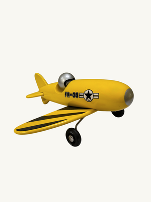 Yellow toy plane by Vilac