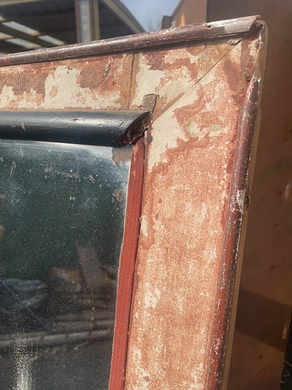 Mercury plate 1830's mirror