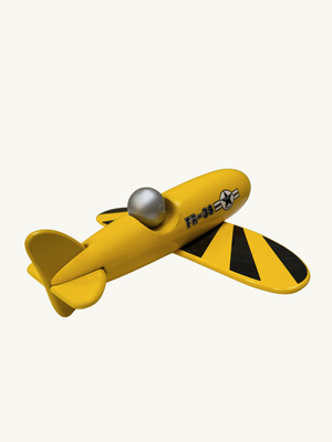 Yellow toy plane by Vilac