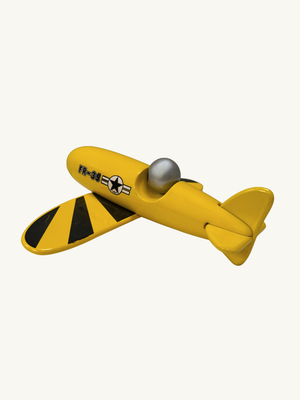 Yellow toy plane by Vilac