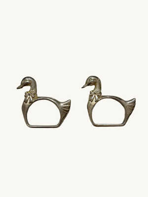 Pair of duck napkin rings