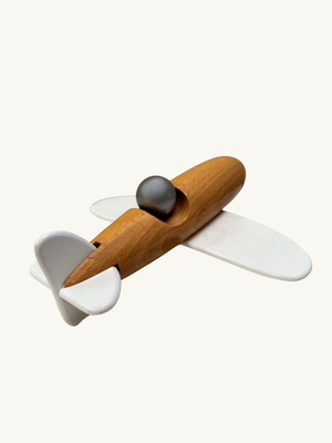 White toy plane by Vilac