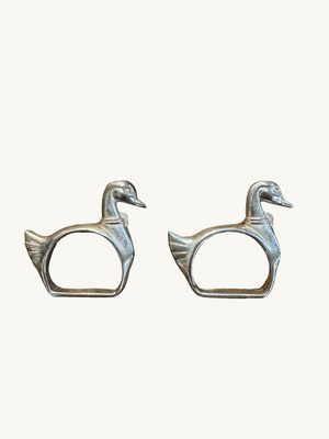 Pair of duck napkin rings