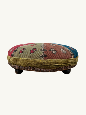 Needlepoint footstool