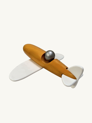 White toy plane by Vilac