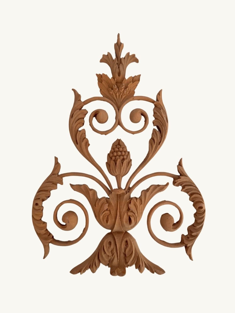 Pair of carved decorations