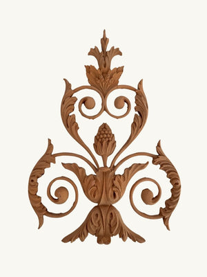 Pair of carved decorations