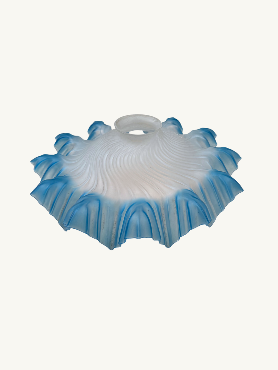 Blue frosted glass shade