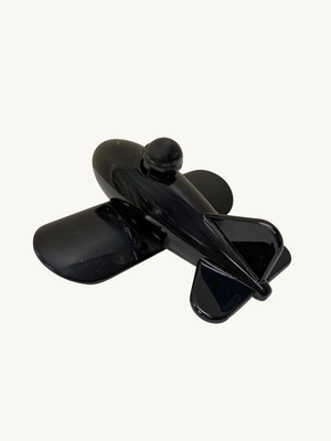 Black toy plane by Playsam Sweden