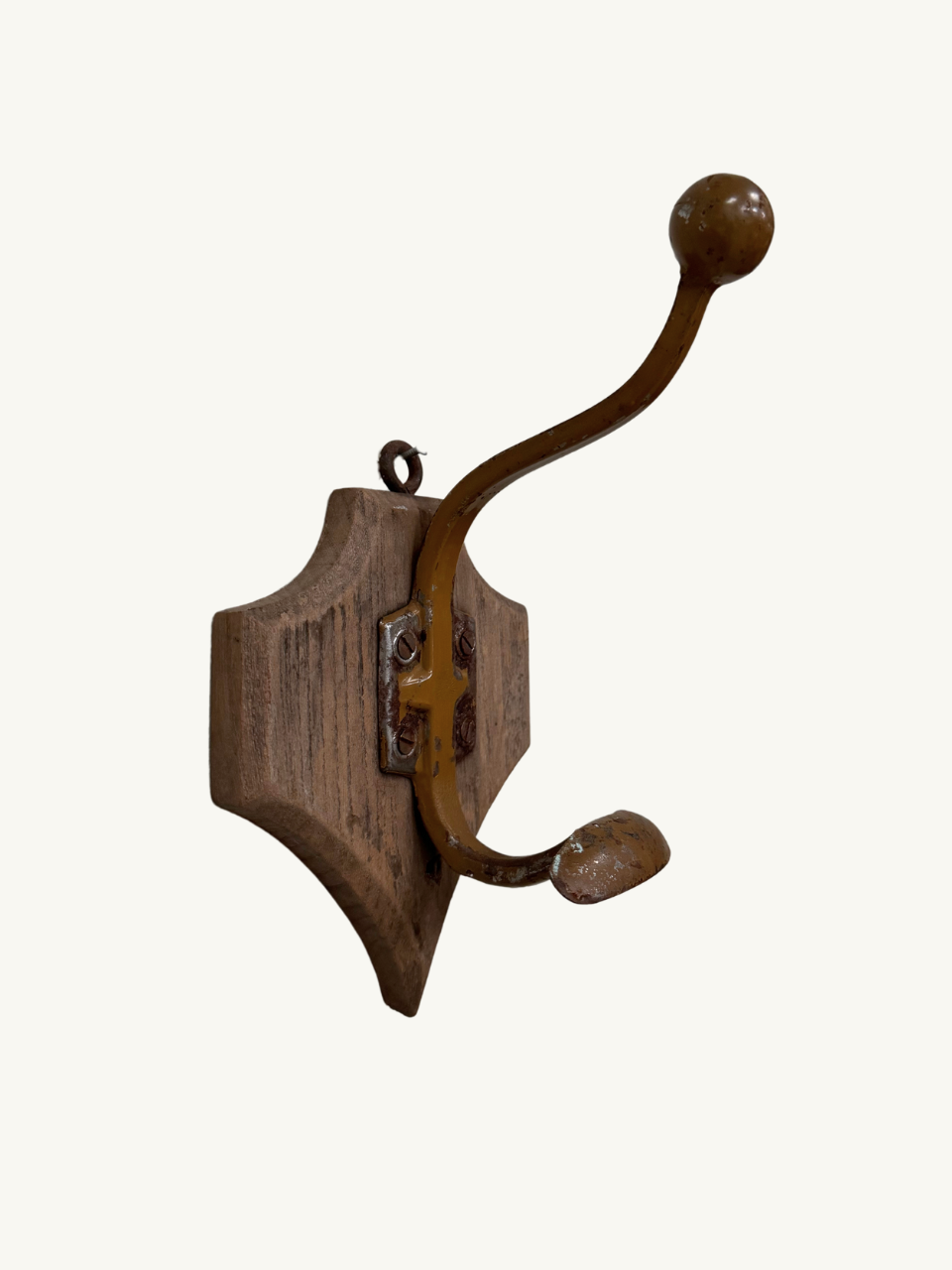 Hook on wooden plaque