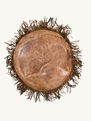 Round leather cushion