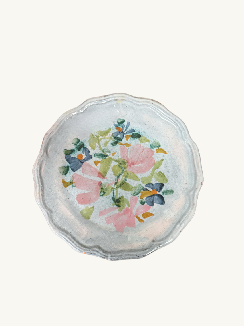 Floral patterned ceramic plate (Reserved)