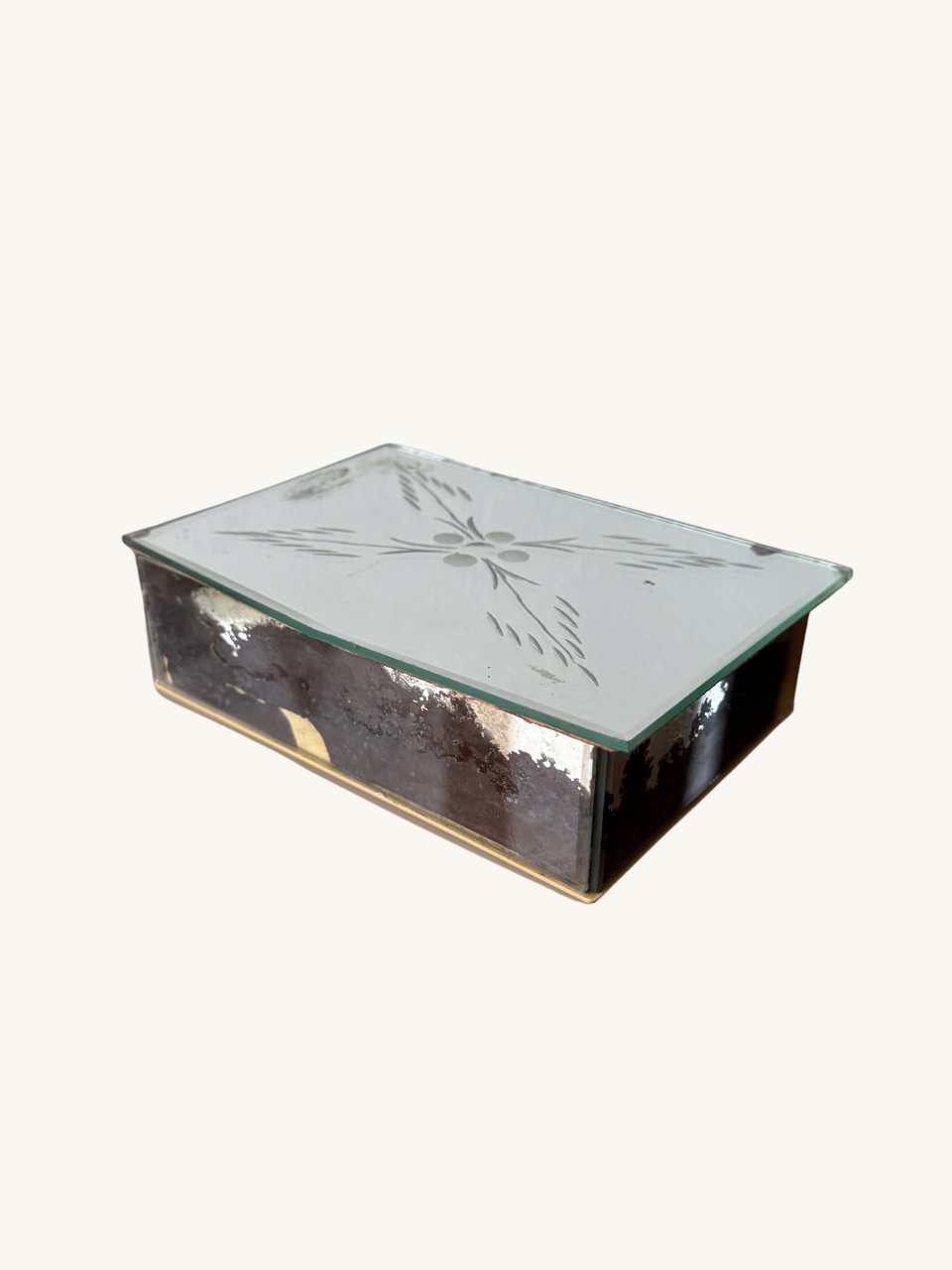 Etched glass box