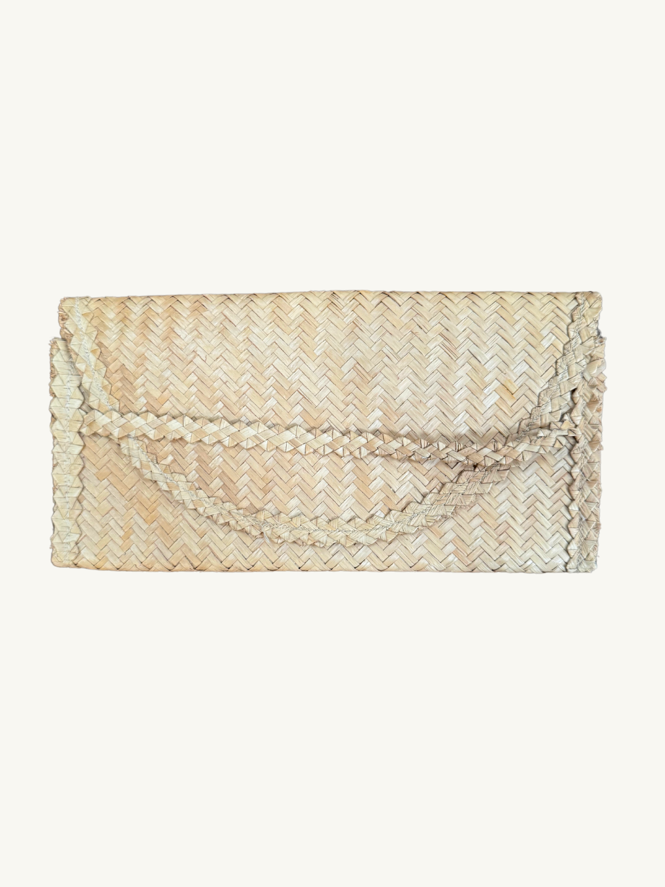 Straw clutch bag