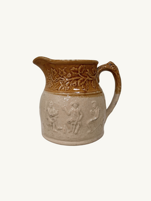 Embossed stoneware jug