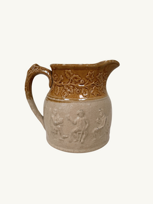 Embossed stoneware jug