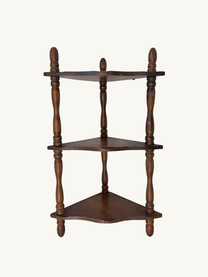 Wall hung corner shelf