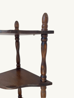 Wall hung corner shelf