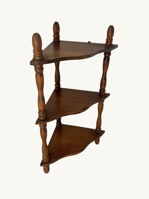 Wall hung corner shelf