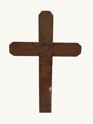 Tramp art crucifix