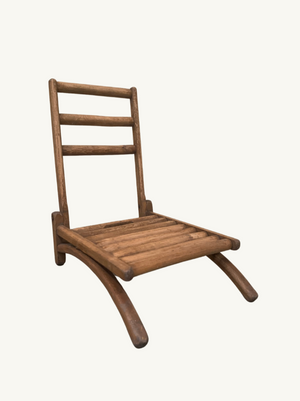 Low slatted chair