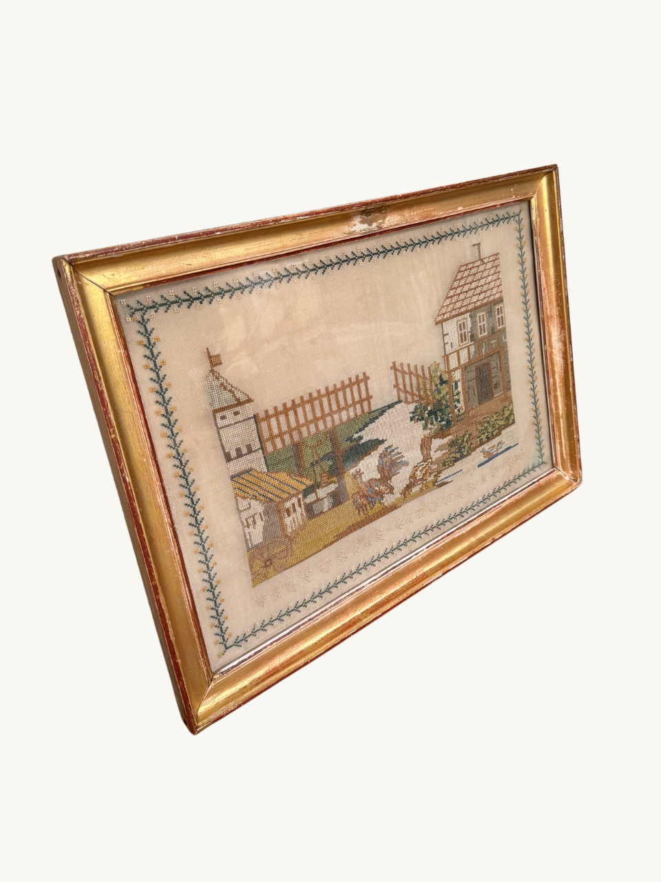 Tapestry in gilt frame