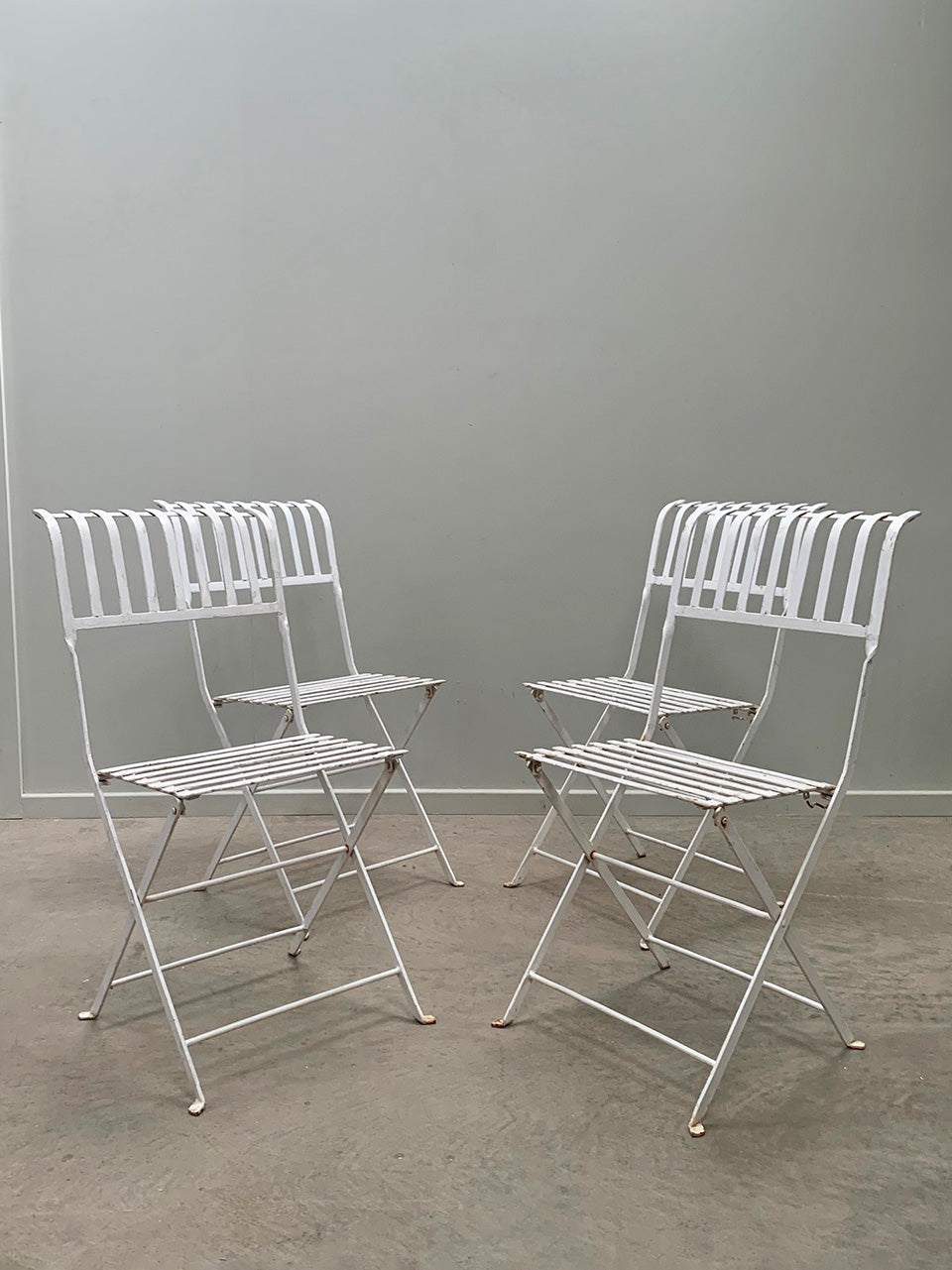 Set of 4 folding garden chairs