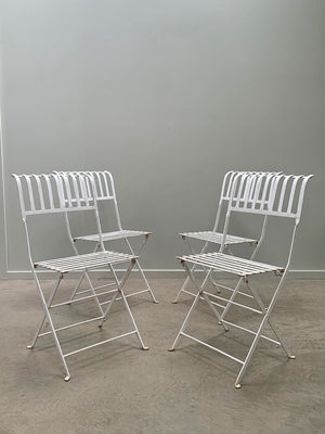Set of 4 folding garden chairs