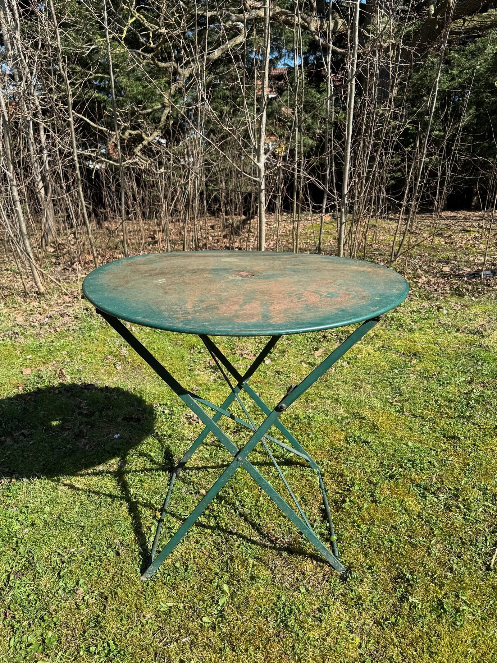 Forest green garden table