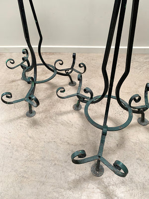 Pair of tall 1930's plant stands